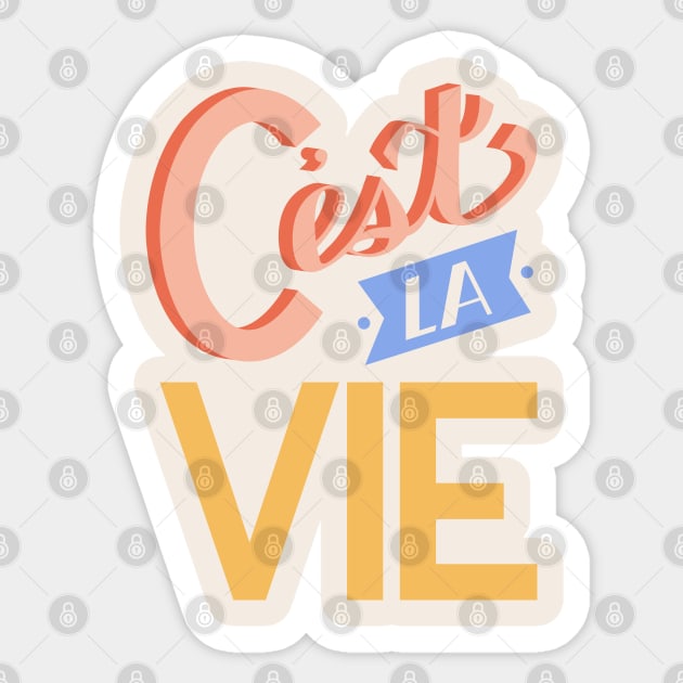 Retro C'est La Vie Sticker by lymancreativeco